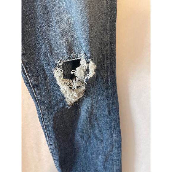 Good American Good Legs Distressed Skinny Jean Style GAGL899 Women's Size 8/29 - Picture 5 of 8